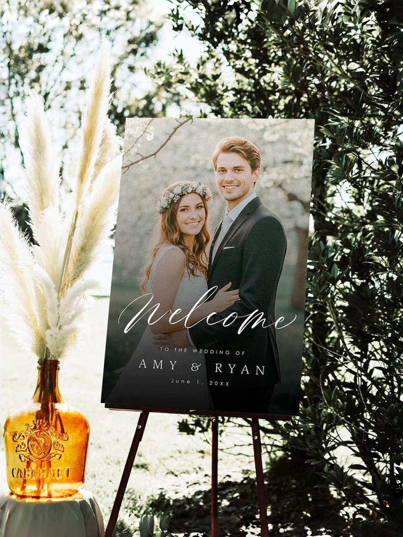 Custom PVC Wedding Welcome Sign with Photo